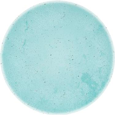 Imagem de Germer, Prato de sobremesa em porcelana, modelo Convexa, Infinity, Netuno, Ø 20,5 cm,Branco com verde claro