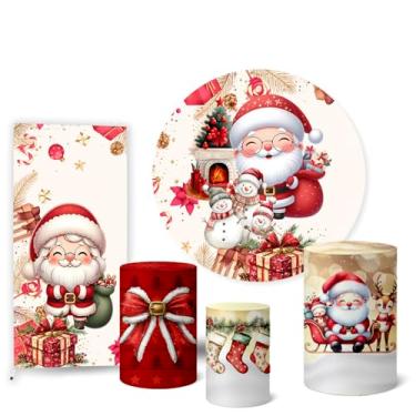 Imagem de Trio Capas Cilindro + Painel Sublimado + Painel Lateral Natal (K2HAL0086)