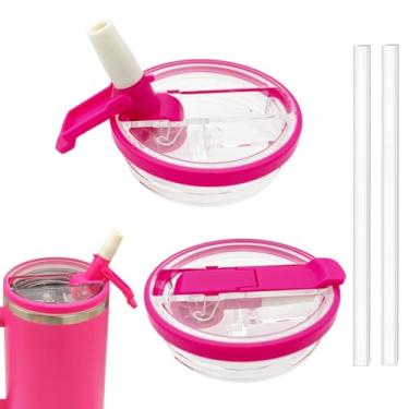 Imagem de Pacote com 2 tampas de substituição para Stanley Quencher e ProTour, tampas à prova de vazamento 2025, tampas à prova de vazamento, tampas de copo à prova de poeira, reutilizáveis para acessórios