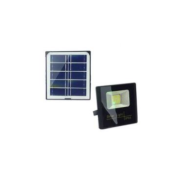Imagem de Lâmpada de holofote solar 30W com painel solar de 30W e controle remot