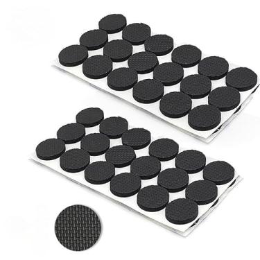 Imagem de Protetor Feltro Auto Adesivo Protetores de Piso EVA Redondo 2,5cm Móveis Pé Cadeira Mesa(Redondo Pretos 36 PCS)