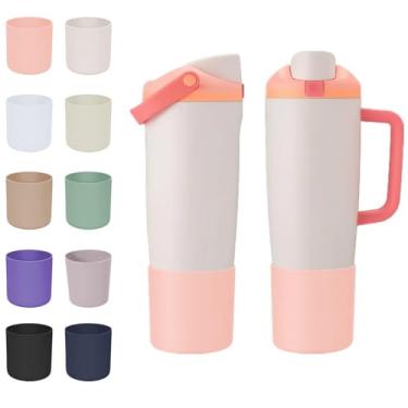 Imagem de CHEMLLC Botas protetoras de silicone para garrafas e copos FreeSip Sway Owala 850 g e 1,134 g, capa protetora antiderrapante para garrafa de água Owala (Peachy Keen)