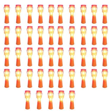 Imagem de Sinalizador Solar Viario Kit 45 Uni Cone Obra Estrada Rodovia Rua Construçao Sinalizaçao Segurança