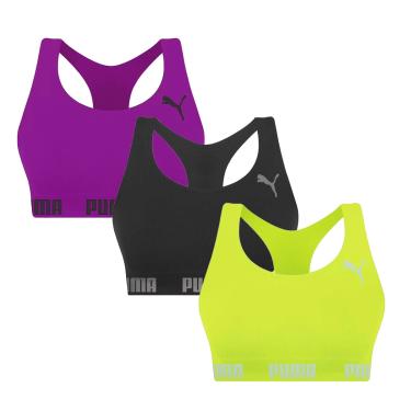 Imagem de Kit 3 Tops Puma Nadador Sem Costura Feminino