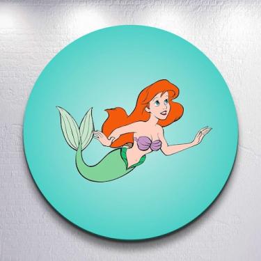 Imagem de Capa Grande e Mini Painel Sereia Princesa Litle Redondoda Estampa Subl