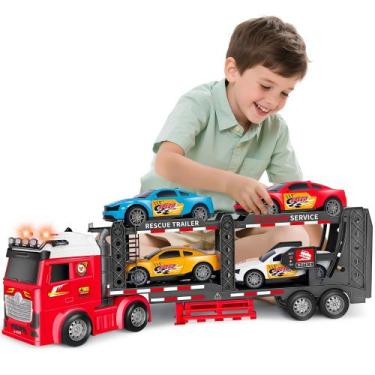 Imagem de Toy Carrier Truck Bstoyder para crianças de 3 a 8 anos com 4 carros