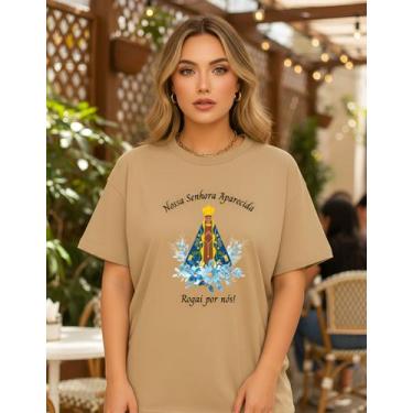 Imagem de Camiseta Nossa Senhora Aparecida Mãe Rainha Católica Cristã - Genérica
