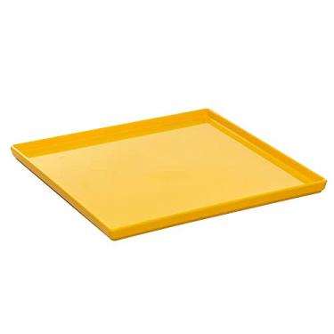 Imagem de Prato Square Quadrado 27x27 Amarelo em Polipropileno Linha Tropical Vem