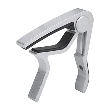 Imagem de Domary Capo de Guitarra 5 Peças, Palheta de Celulóide, Liga de Zinco, Acessórios de Reparo de Instrumento para Guitarra Elétrica de 6 Cordas, Banjo Bandolim (Prata)