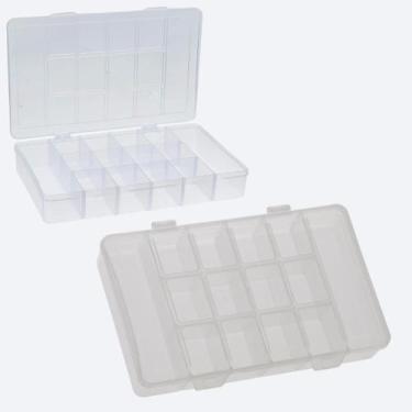 Imagem de Kit 5 Estojo Organizador M Com Divisorias Pesca Parafusos Micanga - Pa