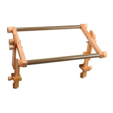 Imagem de Colaxi Suporte de bordado ajustável, bastidor de ponto cruz, suporte de bordado, de madeira para bordado doméstico para bastidor de tapeçaria e quilting