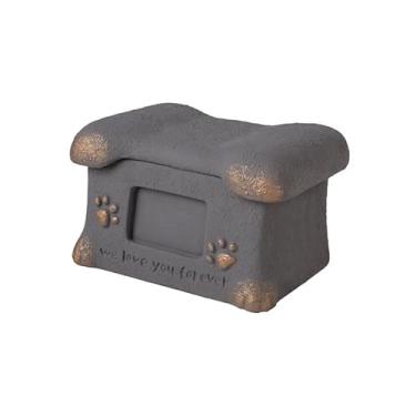 Imagem de Bothyi Urna memorial de cremação para animais de estimação em formato de osso, grande capacidade, jardim, simpatia, funeral, lembrança, urnas de cinzas para, Cinza