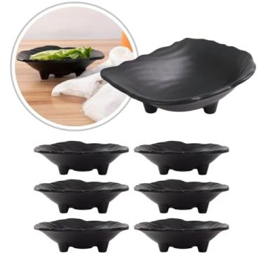 Imagem de Tigela Prato Fundo Melamina Premium Bowl Preto Travessa Oriental Sushi Ceviche Sunomono (6)