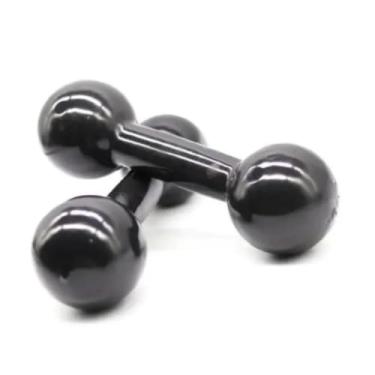 Imagem de Par de Halteres Bola Emborrachado 1kg a 5kg - Pesos para Musculação em Casa - Revestimento Antiderrapante(4Kg)