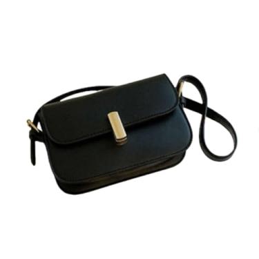 Imagem de Bolsa de mão casual grande capacidade PU axila vida diária preta