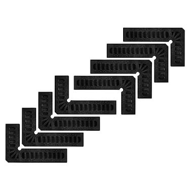 Imagem de Generic 8 peças de quadrados de posicionamento de 90 graus 80 x 50 mm (80 x 50 mm) grampos de canto de ângulo reto, ferramentas para marcenaria, molduras e caixas, preto
