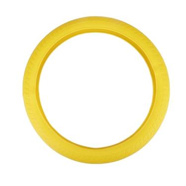 Imagem de Capa de volante universal de silicone 37.1 cm 37 cm design de pneu dobrável capa protetora de volante acabamento interior protetor de roda para carro amarelo