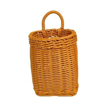 Imagem de Generic Cesta de armazenamento suspensa, cesta de parede resistente, decorativa, multifuncional, organizadora de armazenamento para quarto, montada na parede, 16 Cm X 13 Cm X 18