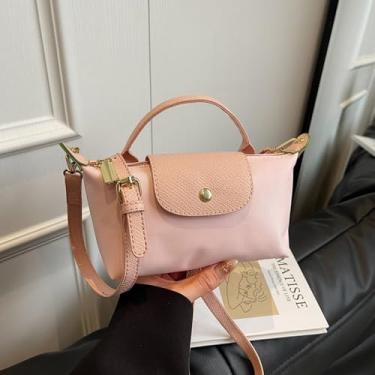 Imagem de Bolsas transversais modernas para mulheres, bolsas transversais acolchoadas para mulheres, bolsa quadrada de cor sólida com alça ajustável, Cor 5