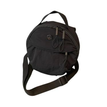 Imagem de Bolsa tiracolo bolsa carteiro criativa simples versátil cor sólida (preta)