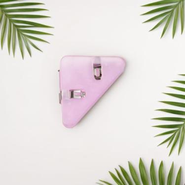 Imagem de Clipe triangular transparente para escritório clipe de papelaria pasta de recibo de dados, pacote com 10, roxo