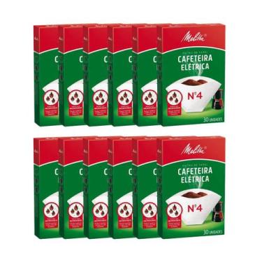 Imagem de Filtro Papel Melitta Cafeteira Elétrica N4 12 cx com 30Un