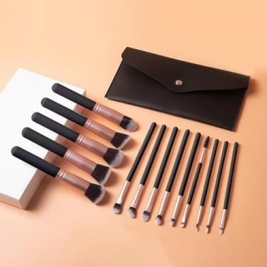 Imagem de Pincéis de maquiagem, conjunto de pincéis de maquiagem com 14 peças, conjunto de pincéis de maquiagem, kit de pincéis para cosméticos