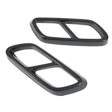 Imagem de Generic Guarnição do Tubo de Escape, Tampa do Silenciador de Escapamento, Resistente a Manchas, Decoração Externa Carro, Anti-arranhões, Resistente à Temperatura para Automóvel (Padrão de fibra de