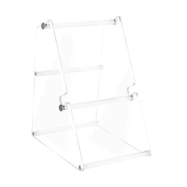 Imagem de KiBcsLic Dispensador de adesivos, porta-etiquetas, suporte de rolo de adesivos acrílicos para rolos e etiquetas sanfonadas para escritório, armazém, fábrica, Camada Dupla