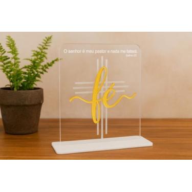 Imagem de Decoração Fé Acrílica Premium  O Senhor é meu pastor Salmo 23 - Acrina