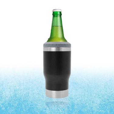 Imagem de Copo Térmico Porta Lata Long Neck 420Ml Abridor Verde Escuro