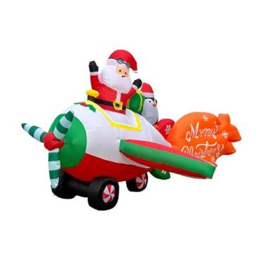 Imagem de Fenteer Decoração de Natal inflável, enfeite de Natal luminoso, bonecos do Papai Noel, decoração de jardim, natalina para festas.