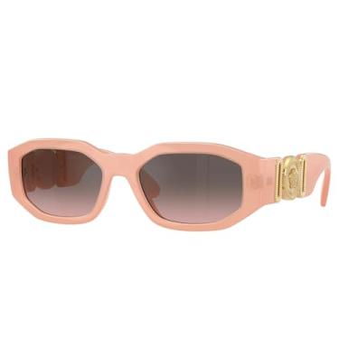 Imagem de Versace Óculos de sol masculino armação preta, lentes cinza escuro, 53 mm, Opala nude, Medium