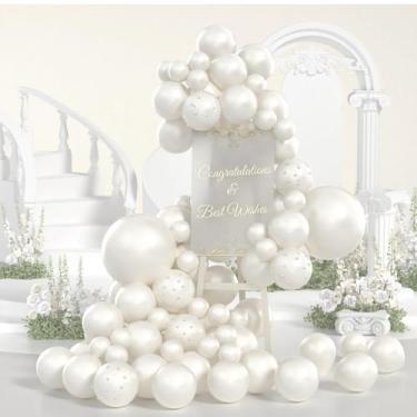 Imagem de Balões de pelúcia dupla Balloon Arch Yumiche Pearl White