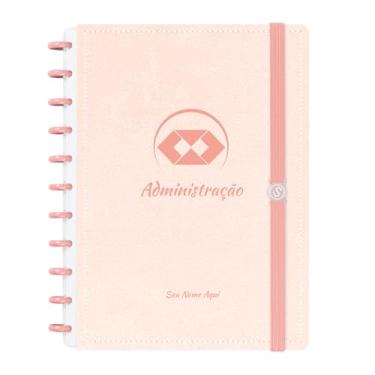 Imagem de Caderno De Disco Iscool Inteligente Personalizado 80 Folhas Profissões Couro Rosa Administração Grande G