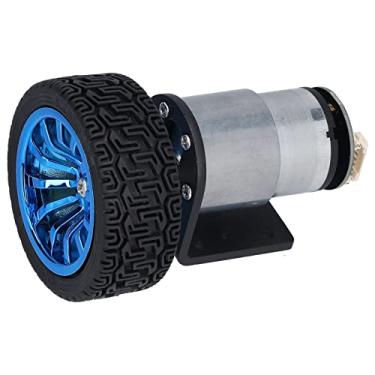 Imagem de Akozon Kit de Conjunto de Motor Codificador Com Eixo de 6 Mm e Suporte de Montagem para Robótica de Carro Inteligente – DC6V JGB37-520 para Projetos DIY (12 RPM)