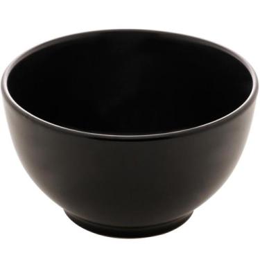 Imagem de Bowl Lyor Preto Cerâmica 680ml Cronus Cumbuca Tigela Saladas Caldos So