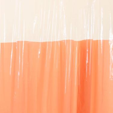 Imagem de Coina Box Com Visor Pvc Color Salmao 198x180cm - Uzoo Cortina Box Pvc Visor 1.98x1.80m Salmao