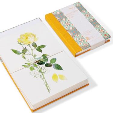 Imagem de Arrtx Caderno de aquarela, 14 x 9 cm, 63 kg, 300 g/m2, papel 100% algodão, prensado a quente, 20 folhas, caderno de desenho em aquarela de capa dura para uso como caderno de viagem para artistas