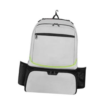 Imagem de Dynwave Bolsas de tênis, bolsos laterais, raquetes, mochila, mochila de ginástica, mochila com compartimento para calçados, para esportes, mochila, treino, Cinza