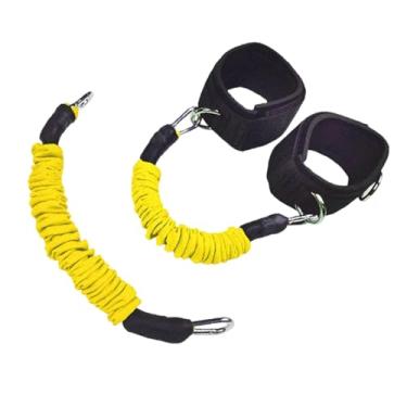 Imagem de harayaa Faixas Elásticas de Resistência para Pernas e Tornozelos, Cordas de Resistência para Treinamento de Velocidade e Agilidade, Ferramenta para Exercícios, Amarelo