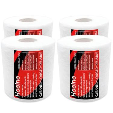 Imagem de Hoeine Rolo de lã de substituição para Red Sea ReefMat 500 | Meios de filtro densos de troca rápida de 28 m, filtragem de aquário transparente (4 pacotes)