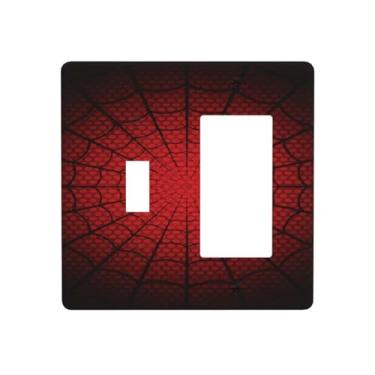 Imagem de Nadoabtm Capas de tomada teia de aranha 1 interruptor 1 interruptor de luz conjunto de interruptor de luz placa decorativa placa de parede elétrica para decoração de quarto de crianças de berçário
