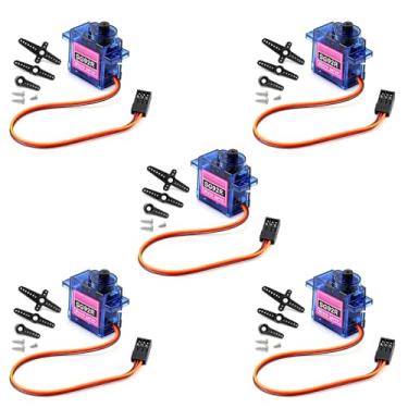 Imagem de Geekstory 5pcs 360 Degree SG92R 9g Micro Servo Motor Mini Small Analog Servos Motor Metal Gear for Arduino RC Remote Control Aircraft Model