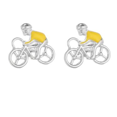 Imagem de Bicicleta Cufflinks para homens Creative Cyclist Design Alloy