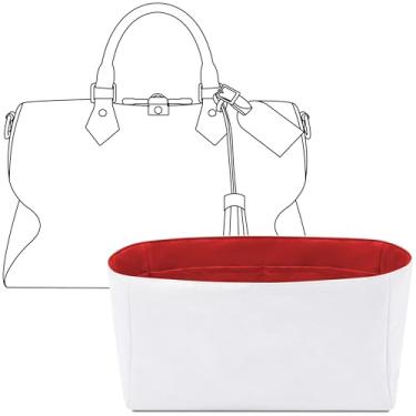 Imagem de FANJI Project Bolsa organizadora para bolsa LV macia e escura, ajuste personalizado dentro da bolsa Rogue Coeur, leve, resistente à água, com acessórios para porta-copos