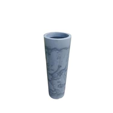 Imagem de Vaso polietileno para plantas decorativo coluna Ibiza efeito ESCOVADO/LISO E MARMORIZADO 68x25 (CHUMBO MARMORIZADO)