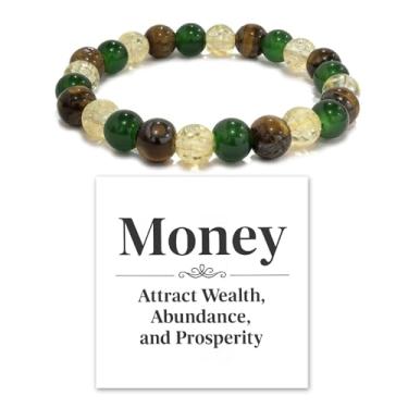 Imagem de YANCHUN Pulseiras de dinheiro para mulheres, pulseira de dinheiro, riqueza, Feng Shui, riqueza e sorte, joias de proteção de cristal, presentes espirituais, Miçangas, Sem Pedra Preciosa