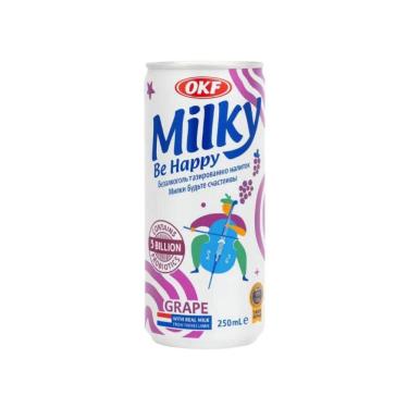 Imagem de Refrigerante Coreano Milky Sabor Uva 250ml - Importado