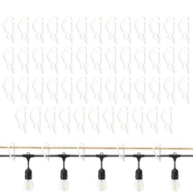 Imagem de Clipes de luz para o exterior | Antideslizante espesso, clipes externos para luzes de Natal - para telhado calha varanda pátio jardim quintal festa reunião